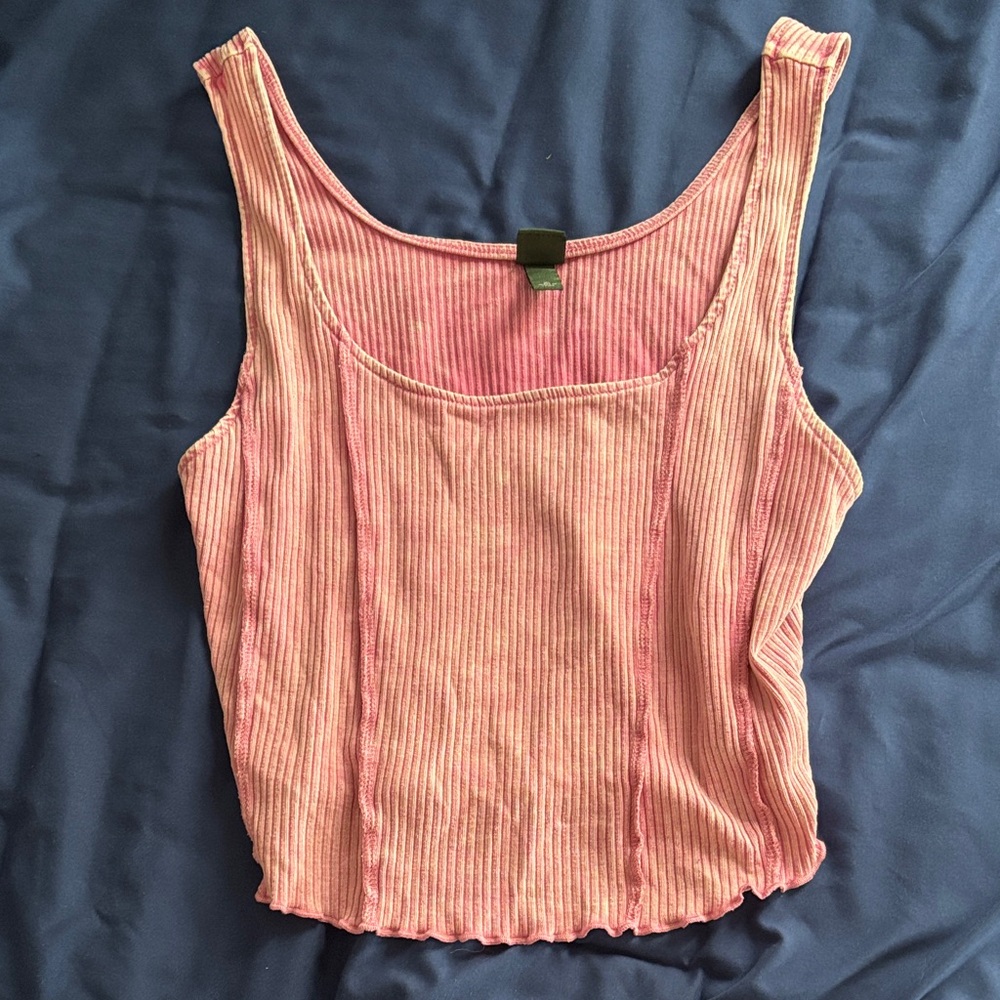 Wild Fable Coral Ribbed Tank Top